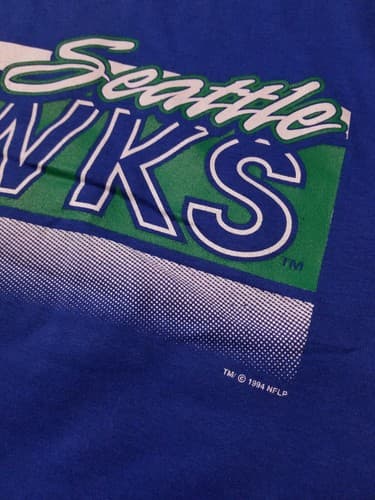 Vintage XL Salem Seattle Seahawks 1994 All Over Print Men's Single Stitch Shirt - Thumbnail 8