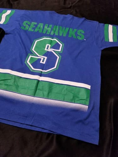 Vintage XL Salem Seattle Seahawks 1994 All Over Print Men's Single Stitch Shirt - Thumbnail 4