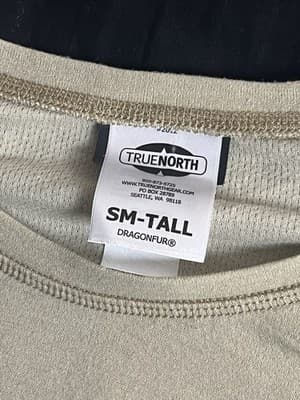 True North Dragonwear Base Layer FR Mens S Tall HRC1 Dragonfur Long Shirt Tan - Thumbnail 3