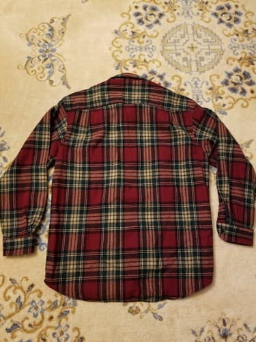 Pendleton Outdoorsman Shirt Wool Check Mens L Plaid USA Lumberjack Flannel - Thumbnail 3