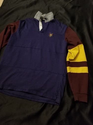 Polo Ralph Lauren Rugby Vintage Medium Rare Crest RL Embroidery Patch M Long USA - Thumbnail 8