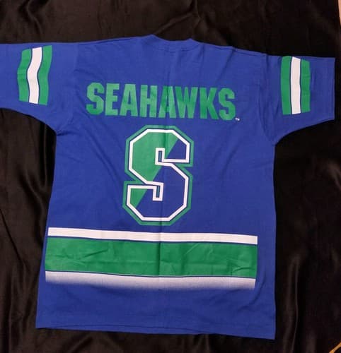 Vintage XL Salem Seattle Seahawks 1994 All Over Print Men's Single Stitch Shirt - Thumbnail 3