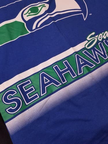 Vintage XL Salem Seattle Seahawks 1994 All Over Print Men's Single Stitch Shirt - Thumbnail 7