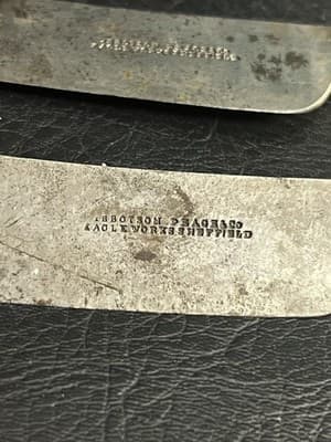 VTG Sheffield Eagle Works Ibbotson Peace Co Carbon Horn Knife Set Knife Butter - Thumbnail 6