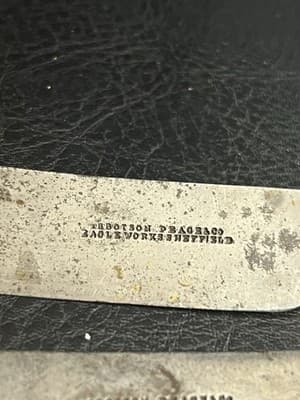 VTG Sheffield Eagle Works Ibbotson Peace Co Carbon Horn Knife Set Knife Butter - Thumbnail 7