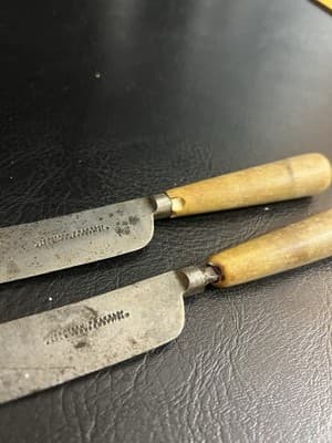 VTG Sheffield Eagle Works Ibbotson Peace Co Carbon Horn Knife Set Knife Butter - Thumbnail 9