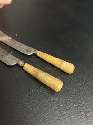VTG Sheffield Eagle Works Ibbotson Peace Co Carbon Horn Knife Set Knife Butter - Thumbnail 10