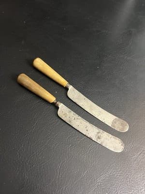 VTG Sheffield Eagle Works Ibbotson Peace Co Carbon Horn Knife Set Knife Butter - Thumbnail 11