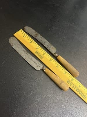 VTG Sheffield Eagle Works Ibbotson Peace Co Carbon Horn Knife Set Knife Butter - Thumbnail 15