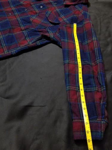 Pendleton Vintage Wool Large Red Blue Plaid Button Up Shirt Board Sir L - Thumbnail 7