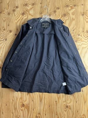 FILSON Dry Tin Cloth Jac-Shirt Midnight Navy Men’s XS Cotton Jacket Button Snap - Thumbnail 5