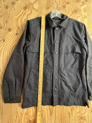 FILSON Dry Tin Cloth Jac-Shirt Midnight Navy Men’s XS Cotton Jacket Button Snap - Thumbnail 10