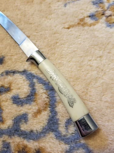 VTG Steak Knife Masterpiece Super Stainless Royal Brand Cutlery Japan White - Thumbnail 3