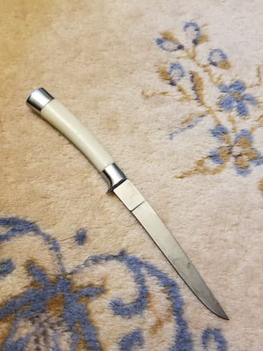 VTG Steak Knife Masterpiece Super Stainless Royal Brand Cutlery Japan White - Thumbnail 5