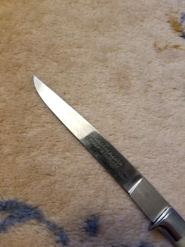 VTG Steak Knife Masterpiece Super Stainless Royal Brand Cutlery Japan White - Thumbnail 2