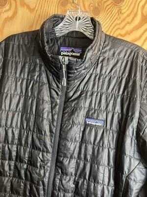 Patagonia Nano Puff Jacket Men’s M Black 84212 Quilted Puffer Coat Full Zip - Thumbnail 2