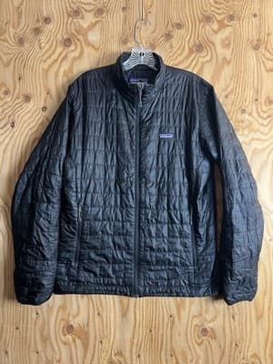 Patagonia Nano Puff Jacket Men’s M Black 84212 Quilted Puffer Coat Full Zip - Image 1