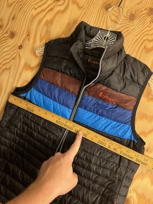 Cotopaxi Fuego Down Vest in Black Chestnut Stripes Womens S Broken Zipper READ - Thumbnail 13
