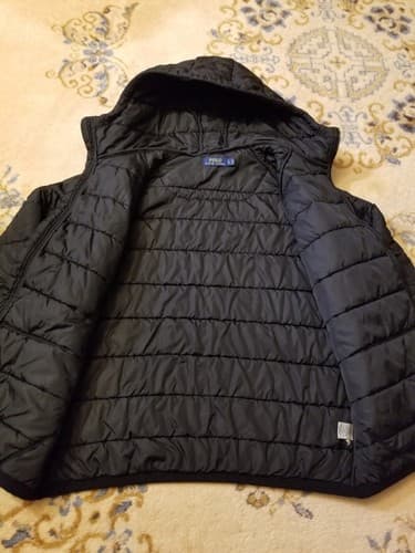 Rare Polo Ralph Lauren Full Zip Hybrid Quilt Fleece Hoodie Jacket M/L Puffer - Thumbnail 3