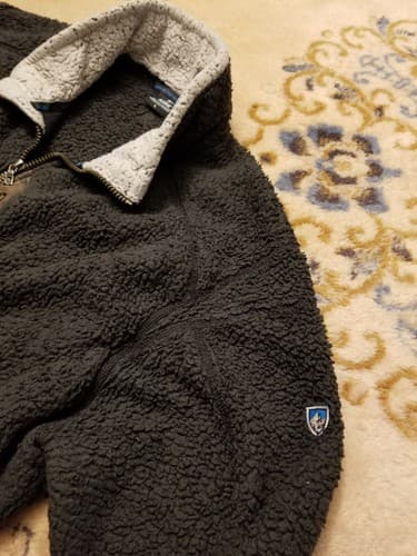 Vintage Kuhl Sherpa Mens Size L Alfpaca Full Zip Fleece Brown Sweater Jacket Y2K - Thumbnail 3