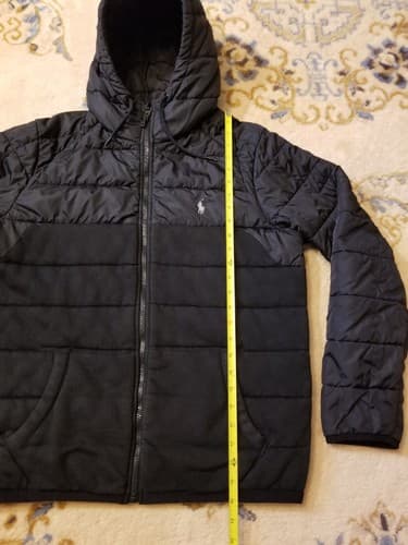Rare Polo Ralph Lauren Full Zip Hybrid Quilt Fleece Hoodie Jacket M/L Puffer - Thumbnail 9
