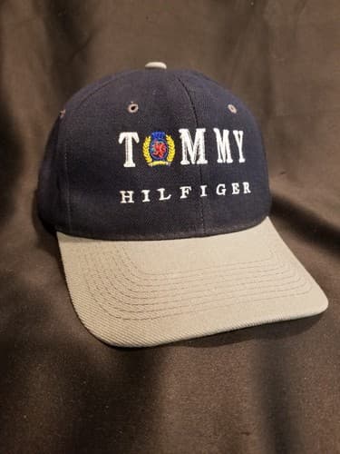 VTG Tommy Hilfiger Snapback Hat Men's Blue Acrylic/Wool Adjustable Cap Vintage - Thumbnail 10