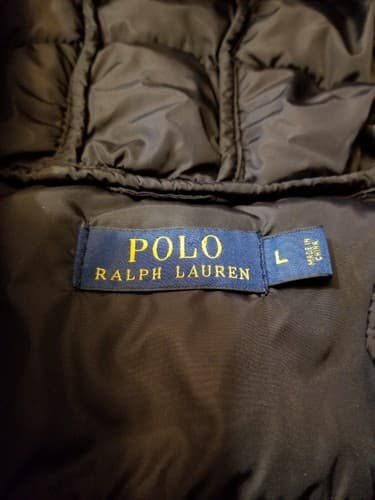 Rare Polo Ralph Lauren Full Zip Hybrid Quilt Fleece Hoodie Jacket M/L Puffer - Thumbnail 4