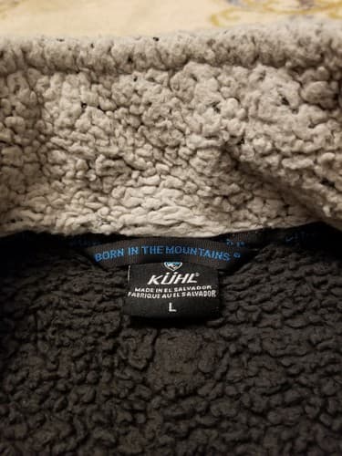 Vintage Kuhl Sherpa Mens Size L Alfpaca Full Zip Fleece Brown Sweater Jacket Y2K - Thumbnail 5