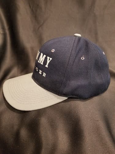 VTG Tommy Hilfiger Snapback Hat Men's Blue Acrylic/Wool Adjustable Cap Vintage - Thumbnail 2