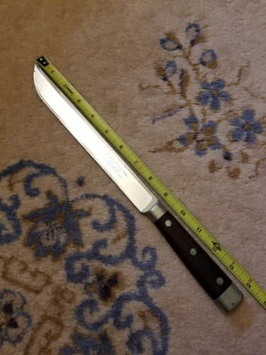 Vintage Hollow Ground 14.25" PERSONNA Carving Knife W/ Inlaid Wood Handle - Thumbnail 10