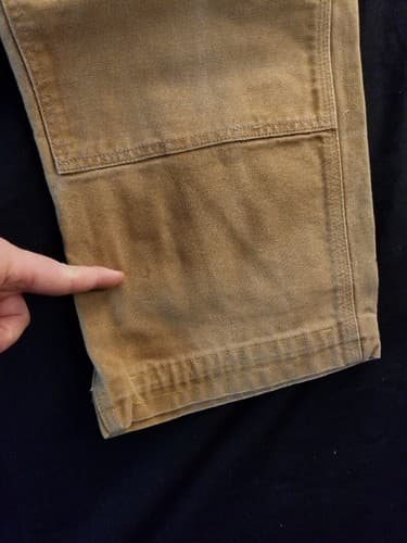Carhartt Mens 42x30 *40x28 Double Knee Canvas Work Pants Dungaree USA B01 BRN - Thumbnail 7