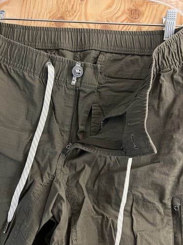 Vuori V412 Ripstop Pants Mens Size L Drawstring Pockets Hiking Climbing Green - Thumbnail 4