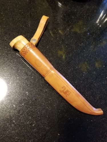 Vtg PUUKKO Scandinavian Pioneer Skinning Knife Hunting Camping Handmade N Birch - Thumbnail 13