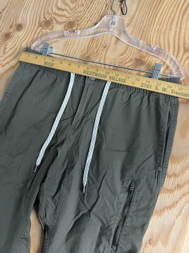 Vuori V412 Ripstop Pants Mens Size L Drawstring Pockets Hiking Climbing Green - Thumbnail 8