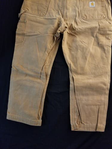 Carhartt Mens 42x30 *40x28 Double Knee Canvas Work Pants Dungaree USA B01 BRN - Thumbnail 10