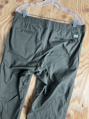 Vuori V412 Ripstop Pants Mens Size L Drawstring Pockets Hiking Climbing Green - Thumbnail 6