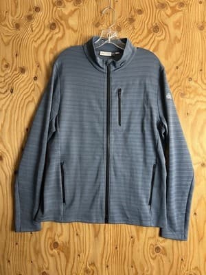KJUS Colton Midlayer Jacket Mens 52 L Blue Zip Long Sleeve Full Zip UPF 50+ - Image 1