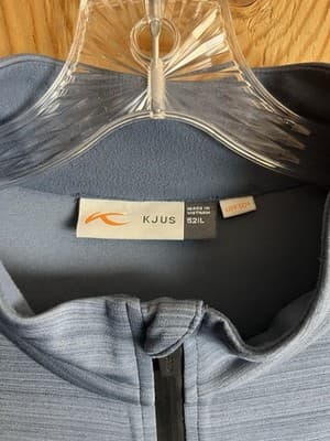 KJUS Colton Midlayer Jacket Mens 52 L Blue Zip Long Sleeve Full Zip UPF 50+ - Thumbnail 3