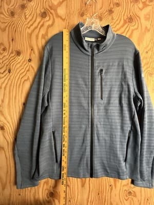 KJUS Colton Midlayer Jacket Mens 52 L Blue Zip Long Sleeve Full Zip UPF 50+ - Thumbnail 4