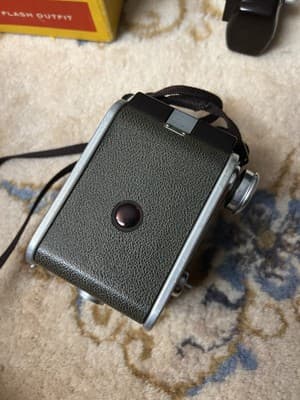 VTG 1950s Kodak Duraflex IV Flash Holder /Guard Outfit Camera Box Kodet Lens - Thumbnail 11