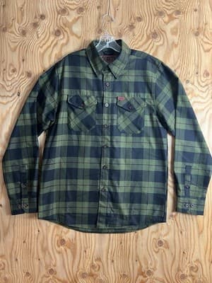 Dixxon Flannel Co. DFC 12 Gauge Shirt Men's M O.D. Green Black Red Plaid Button - Image 1