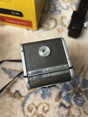 VTG 1950s Kodak Duraflex IV Flash Holder /Guard Outfit Camera Box Kodet Lens - Thumbnail 13