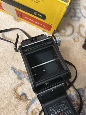 VTG 1950s Kodak Duraflex IV Flash Holder /Guard Outfit Camera Box Kodet Lens - Thumbnail 17