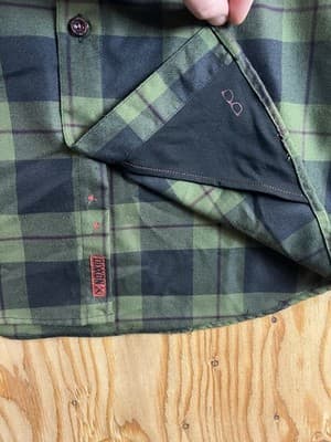Dixxon Flannel Co. DFC 12 Gauge Shirt Men's M O.D. Green Black Red Plaid Button - Thumbnail 8