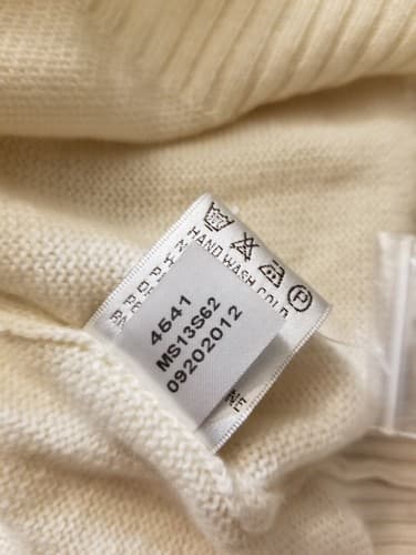 Rare PETER MILLAR Mens 2XL Shawl Sweater Cashmere/ Linen Knit White Cream Button - Thumbnail 6