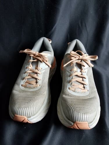 Hoka One One Bondi 7 Womens 10 Shoes Gray Running Walking Cushion Gym Sneaker - Thumbnail 8