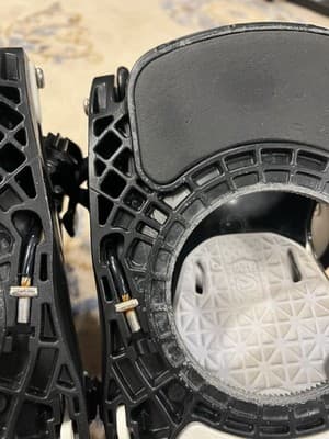 Flow Snowboard Bindings Mens Large The Five LTD Black White *Small Crack *READ - Thumbnail 17