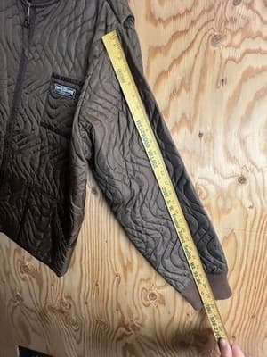 VTG Polo Ralph Lauren Jeans Company Mens XL Brown Quilted Full Zip Jacket Swirl - Thumbnail 6