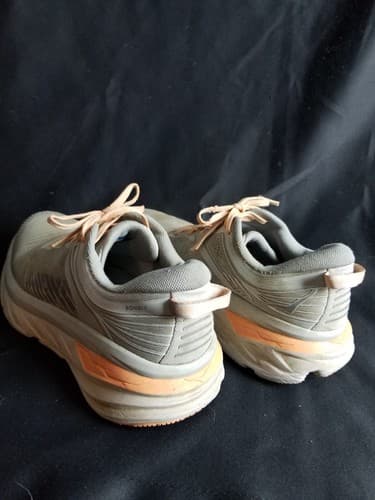 Hoka One One Bondi 7 Womens 10 Shoes Gray Running Walking Cushion Gym Sneaker - Thumbnail 5