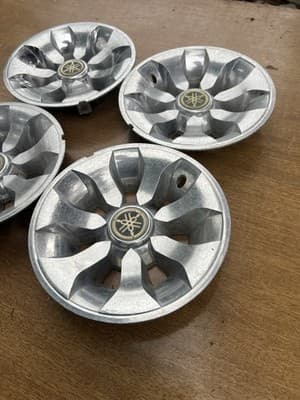 Set Of 4 OEM YAMAHA GOLF CART HUB CAP/ WHEEL COVER GCA-JW950-12-BU-CHROME Rims - Thumbnail 2
